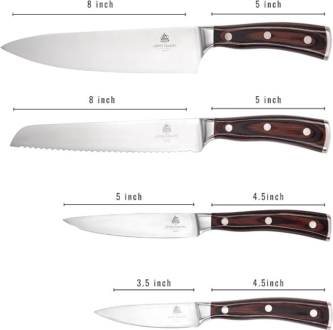 Lewis Samuel Knives - Quality Kitchen Knife - 8" Chef Knife